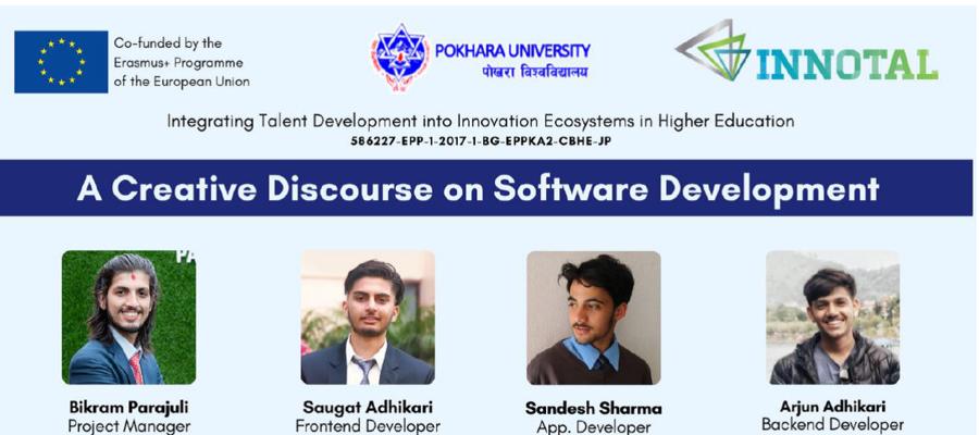 The Talent Lab at Pokhara University organized webinar “Creative Discourse on Software Development”